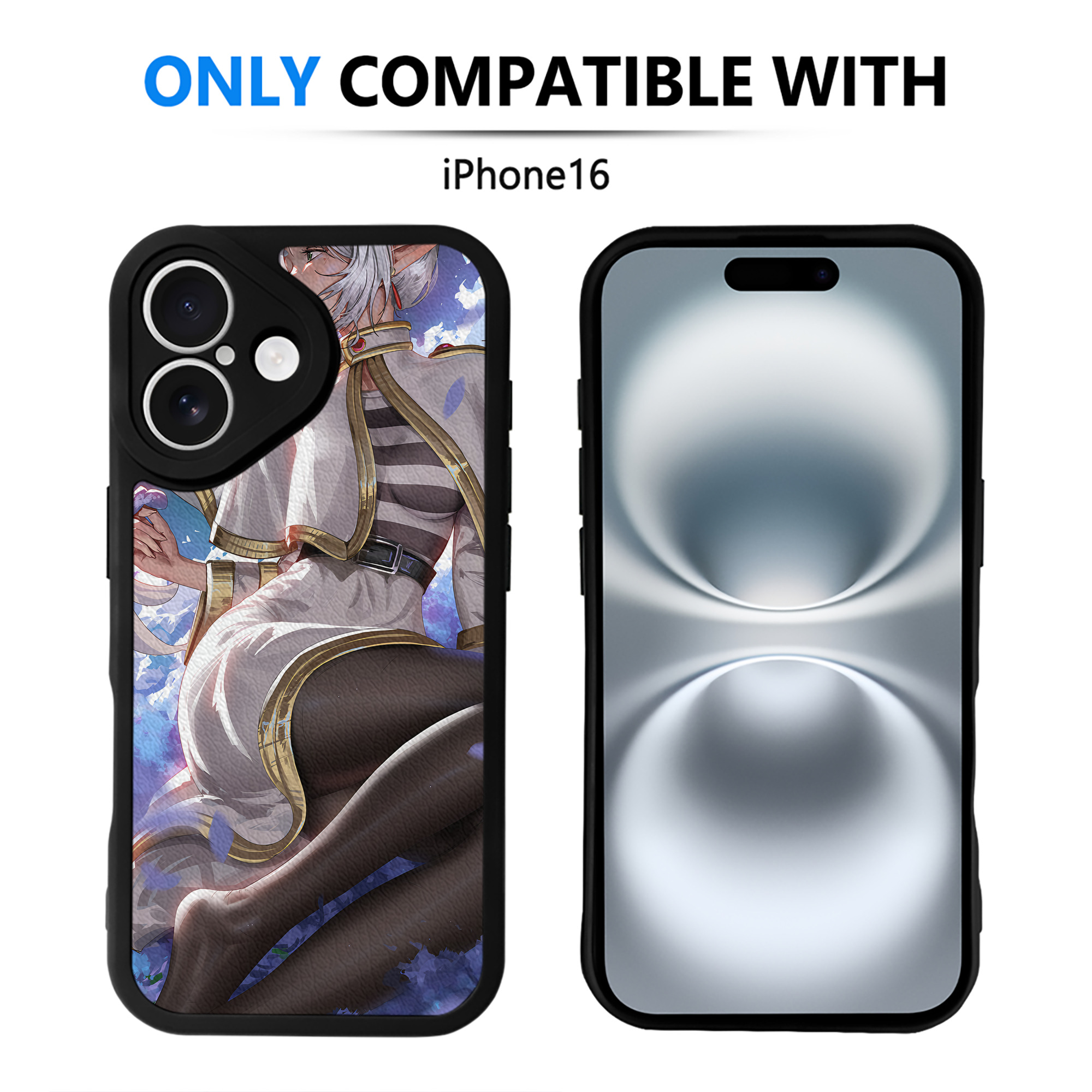 （画像用） 葬送のフリーレン Frieren 【iPhone 16シリーズ対応】シリコンスマホケース（レザー調） 材質：シリコン